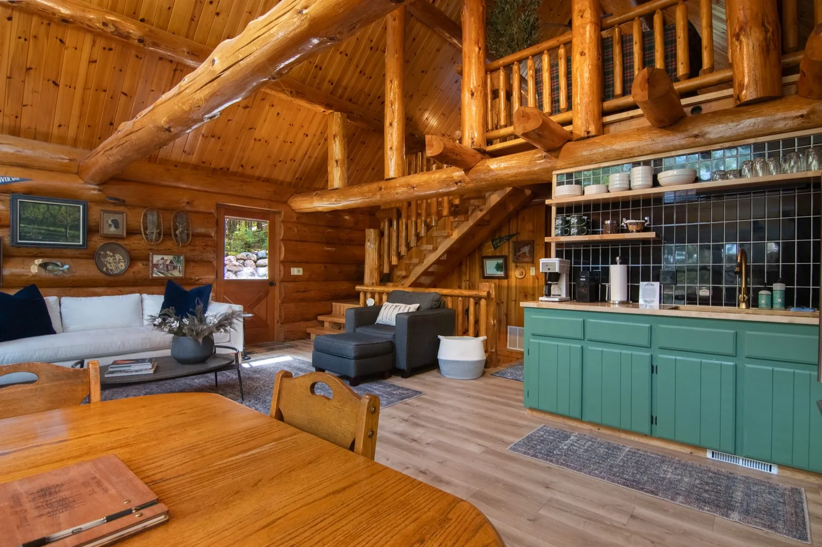The O.G. log living room